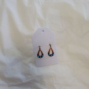 Pierce Copper and Turquoise Earrings